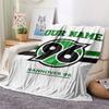 Custom Name,Hannover 96 Printed Flannel Blanket, soft throw for bedroom sofa, washable, Christmas present, great gift.
