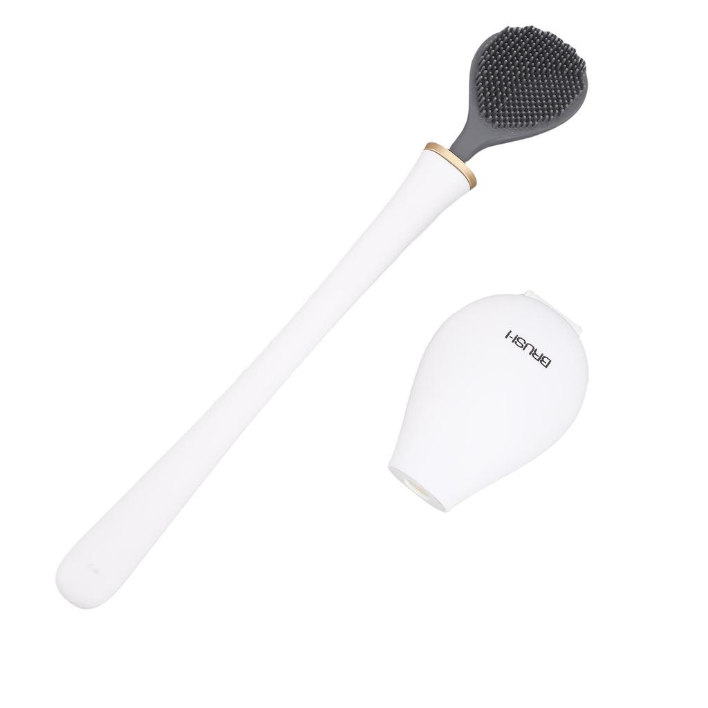 Toilet Brush and Holder Wall Mounted Bathroom Toilet Cleaner Brush Set with TPR Soft Bristle White