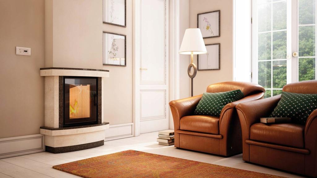 Stahlkamin KRATKI NADIA 9 kW Ø 200 selbstschließende Tür