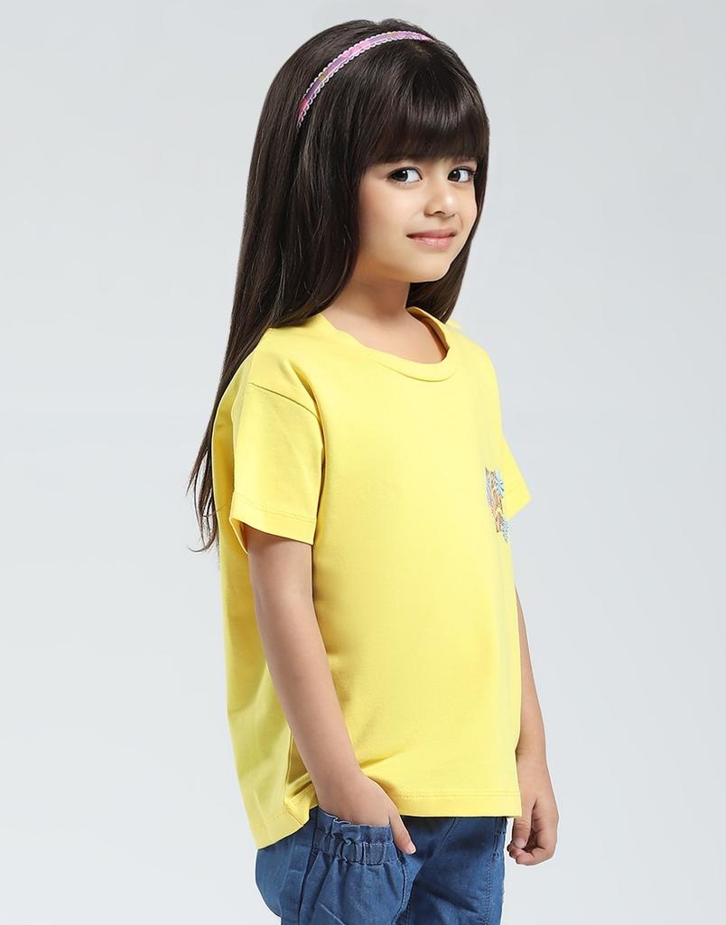 MONTE CARLO Girls Half Sleeve Round Neck Top