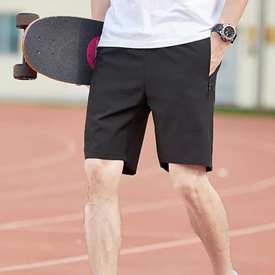 Men's Five-point Pants Zipper Pocket Ice Silk Quick-drying Shorts Men's Running Sports Men's Pants