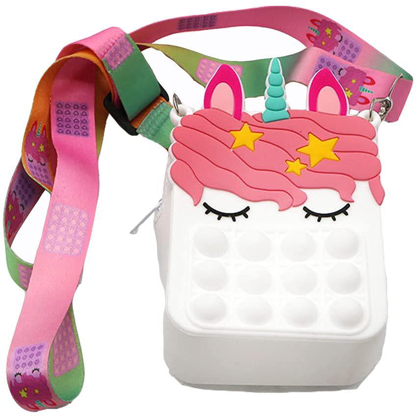 Crossbody Bubble Pop It Coin Purse - Silicone Mouse Killer Decompression Toy