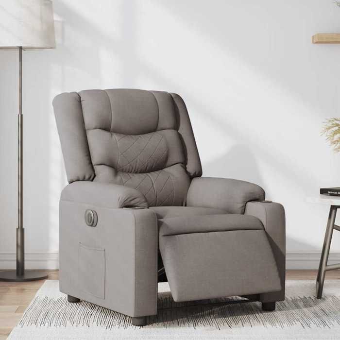 VidaXL Fauteuil inclinable électrique Taupe Tissu 3310251