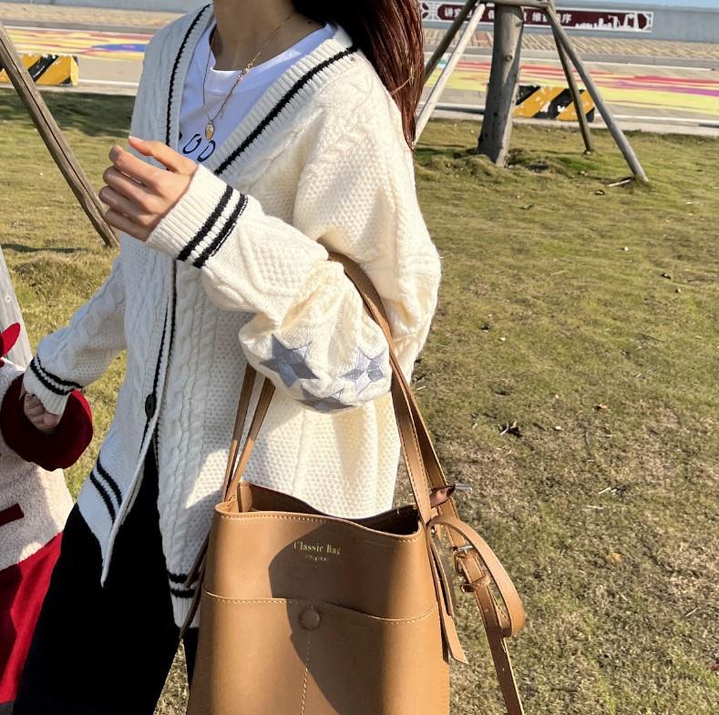 Japanese Style Soft Girl Sweater - Taylor Swift Inspired Star Embroidery Cardigan