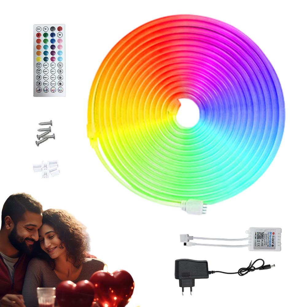 LED Light Strip Waterproof Color Changing Music Tape 16.4 FT Waterproof LED Strips Lights For Outdoor Home Living Room Bedroom
