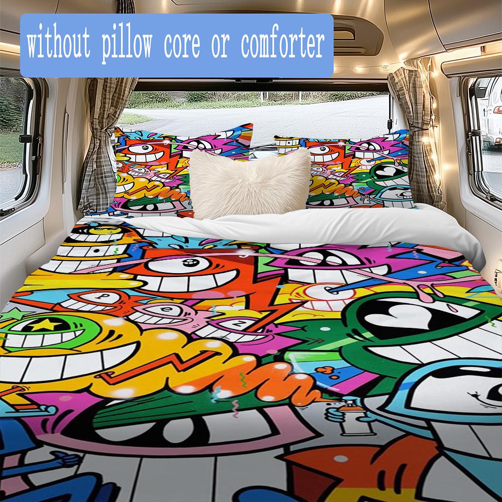 One-eyed Monster Pattern Bedding,Quilt Set Quilt Cover Pillowcase Home Birthday Gift (1*duvet Cover+2*pillowcase,without core)ZSJT0917334