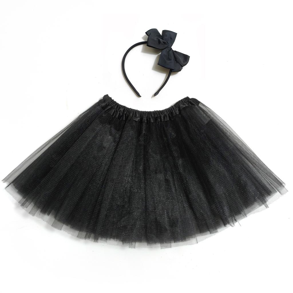 Fluffy Tulle Kids Tutu Set – Sheer Voluminous Skirts & Matching Headbands Available in a variety of colors