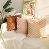 Pineapple Plush Lines Pillowcase Bedroom Imitation Rabbit Velvet Sofa Cushion