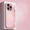 Olejomalba Růžové Květiny Metalická Barva Tvrzené Sklo Pouzdro na Telefon Pro iPhone 11 12 13 14 15 16 17 Pro Max Plus 16E 17Air Kryt