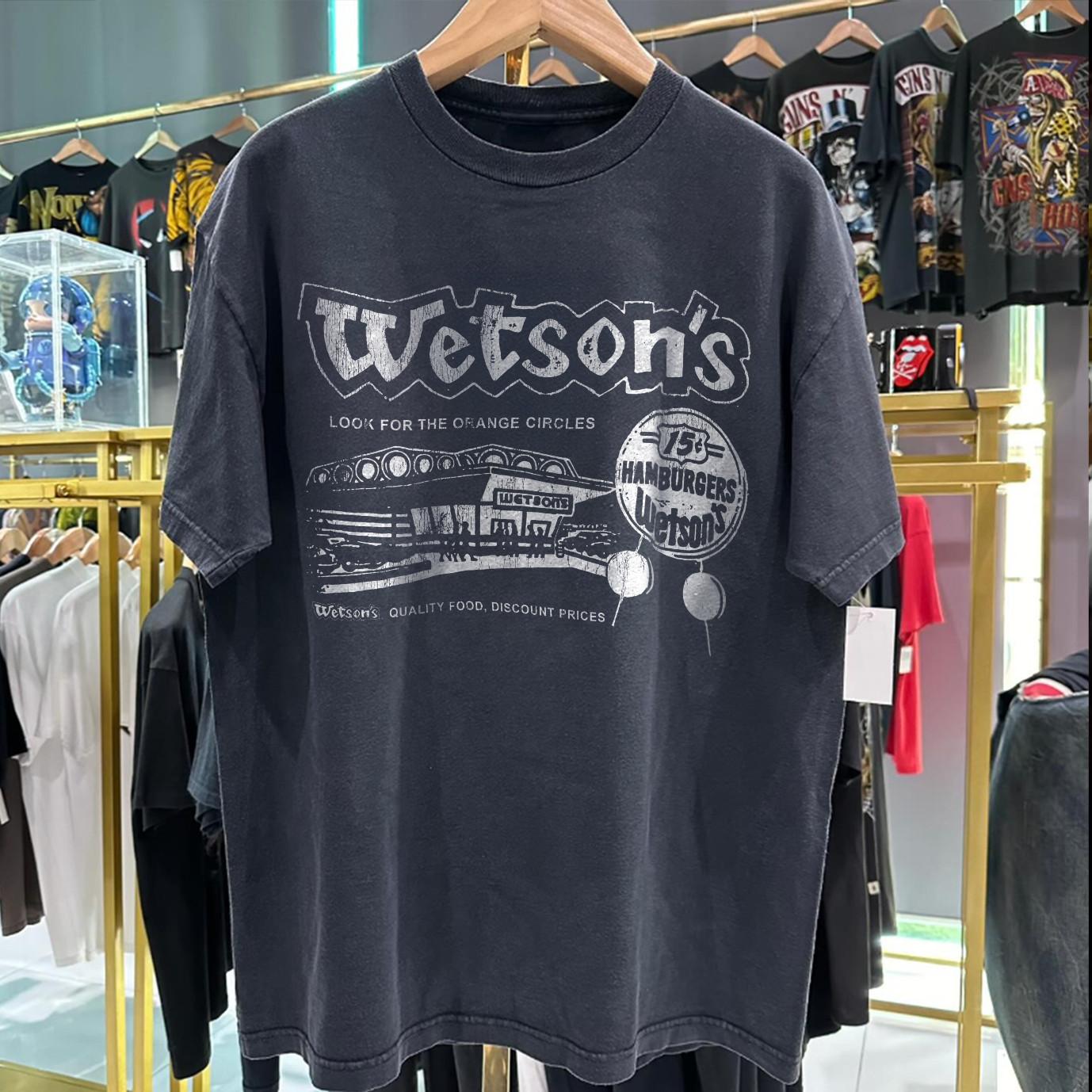 Wetson s Hamburgers Rare T-Shirt Black S M