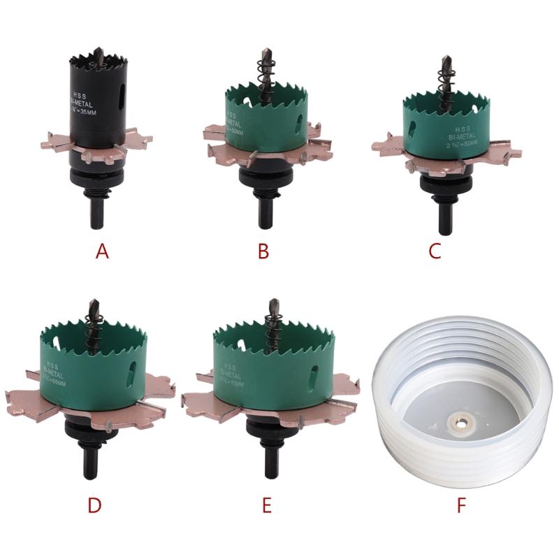 Hole Saw Cutter H.S.S Drill Bit Woodworking Hole Cutter with High Precision Cutting Teeth for Downlight Gypsum Board
