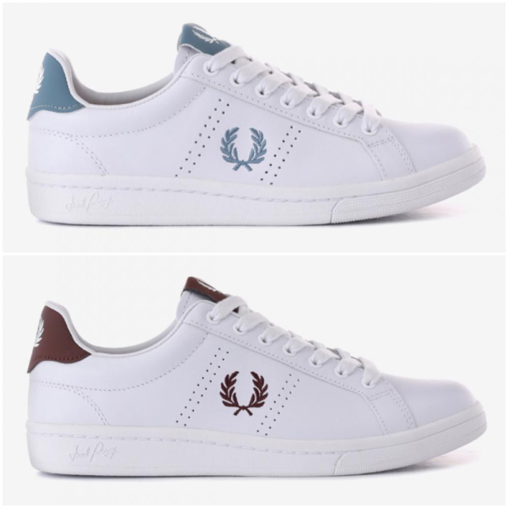 Fred Perry Unisex Leather Sneakers B721 Sfpu2314321 574   370 220/574 (blue)