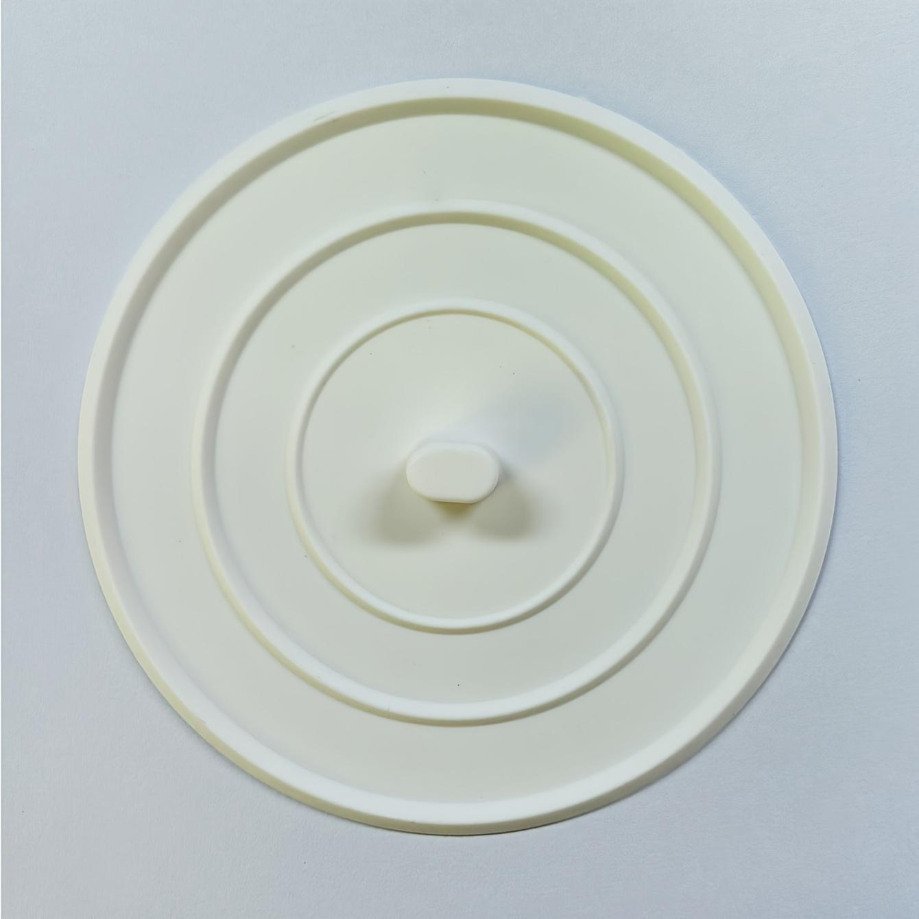 

1 Silicone Bath Tub Stopper | Flat Sink Drain Plug, Hair Stopper, Anti-Corrosion белый