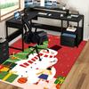 Christmas Snowman Chair Mat - Anime Cartoon Design, Non-Slip Carpet for Office, Home Decor, Living Room, Bedroom, Game Room & Dormitory.R095