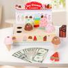 Ice Cream Children Shop Toy Wooden Construction Creative Pretend Role Gift Play