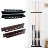 Billiard Cue Rack Compact Wood Wall Mounted Holder Organizer for Pool Bar Club Home Game Room Storage