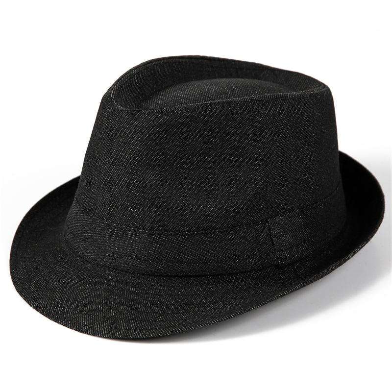 

Hat Women S Four Seasons Denim Sunscreen Top Hat Men S Korean Version Spring And Summer Short Along British Jazz Hat Versatile Sun Hat Tide M（56-58cm） чорний