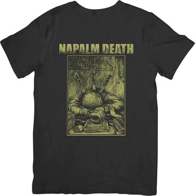 Hudba Napalm Death Unisex strih pre mužov a ženy Kvalitné bavlnené tričko Čierne