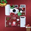 Christmas Retro 3D Sticker Disposable Camera & Scented Candle Gift Set