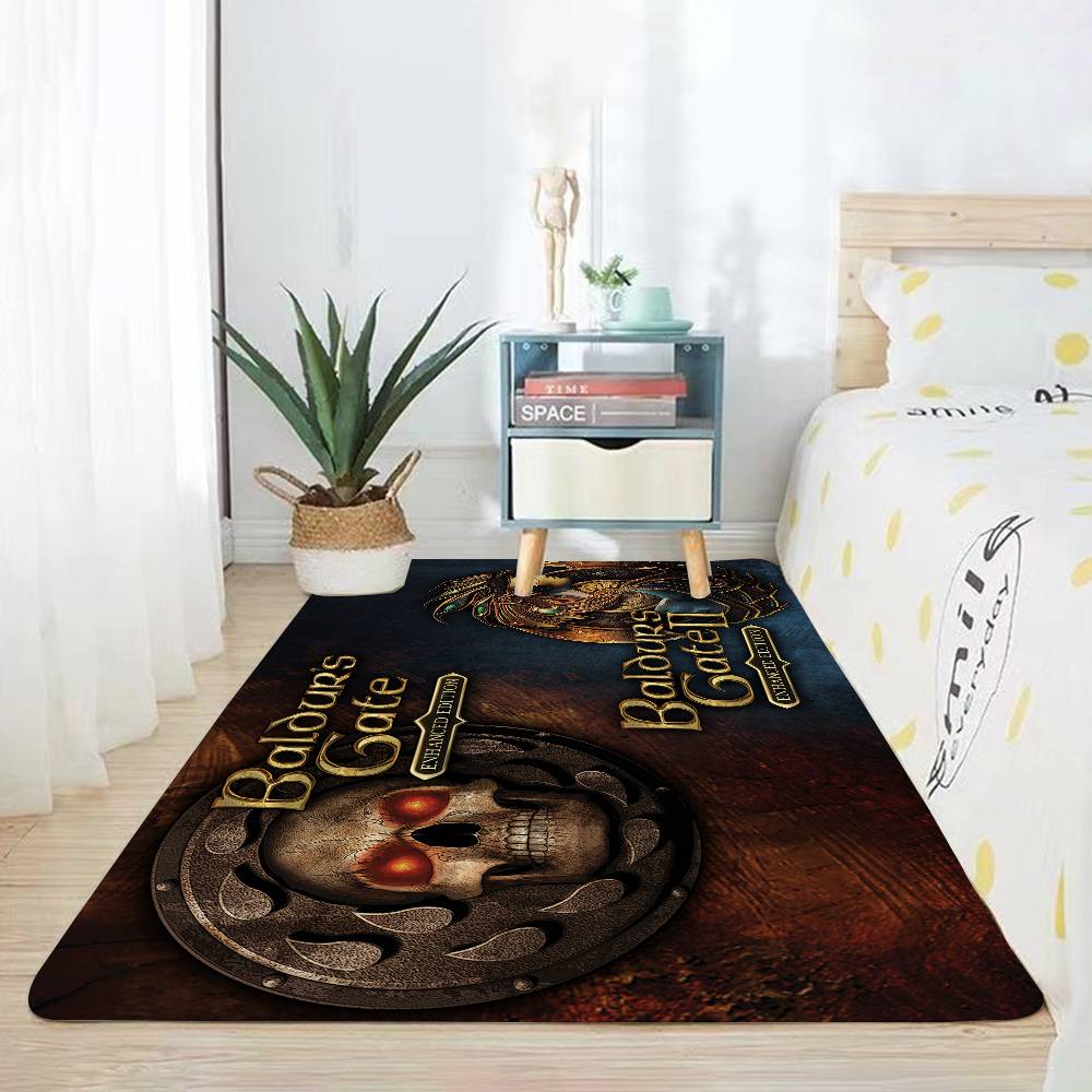 Table Mat Game B-Baldur's Gate Floor Mats Home Laundry Rug Carpet For Living Room Decor Lounge Area Foot Mat Entrance Doormat