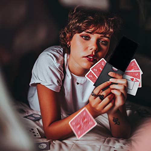 Luck Lab Single Deck Leather Playing Card Case/Holder - Black - Fits Poker and Bridge Size Cards