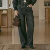 LIA.T Dart Balloon Denim Pants_Black
