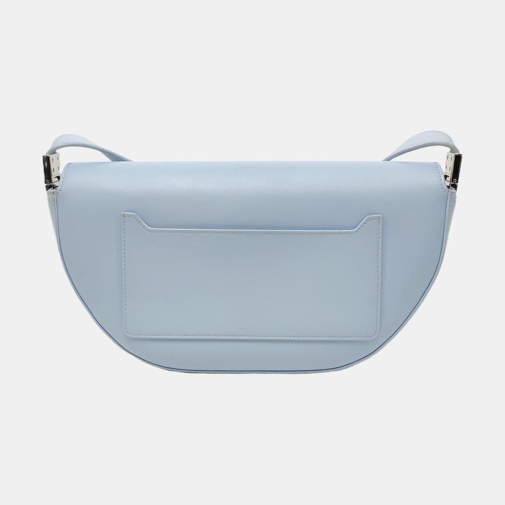[Pre-Owned] Olympia Adjustable Shoulder Strap Flap Closure Calfskin Half-Moon Handbag - Very Good #NQT41U