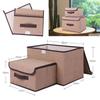 Home Organizer Box 2pcs/set Linen Storage Box for Cosmetic Stationery Clothing