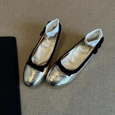 Versión de piel de oveja~ zapatos de vestir para mujer, nuevos, retro, para la noche, bailarinas de suela plana, boca poco profunda, suave, de un solo paso, para ir al trabajo, zapatos para mujer