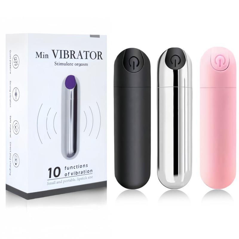 Wiederaufladbarer kabelloser Vibrator mit zehn Modi für Paare - Mini-Massagegerät mit starker Vibrationsspitze und Analplug.