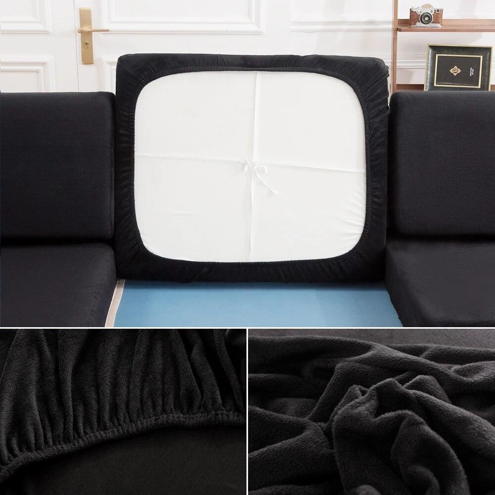 Plüsch-Sofa-Sitzkissenbezug, elastische Schutzbezüge, Haustiere, Kinder, waschbar, abnehmbarer Sofakissenbezug für Möbelschutz