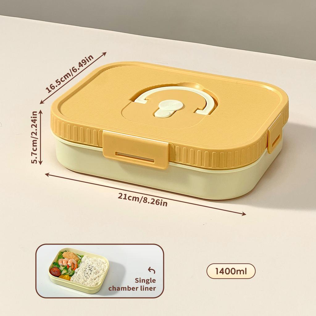 WORTHBUY Large Capacity Plastic Divided Bento Lunch Box Microwave Portable Leak-proof Cold And Hot Food Container For Student