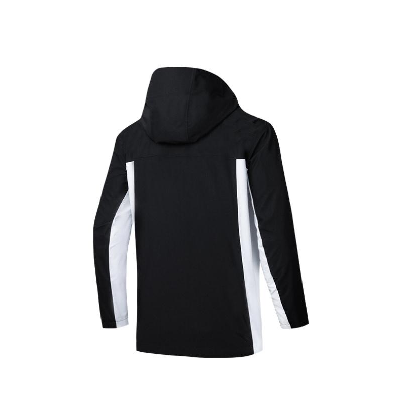 Anta Earth Shell 2.0 Windproof Waterproof Breathable Outdoor Hooded Jacket Men Jacket Black White 952437617-8