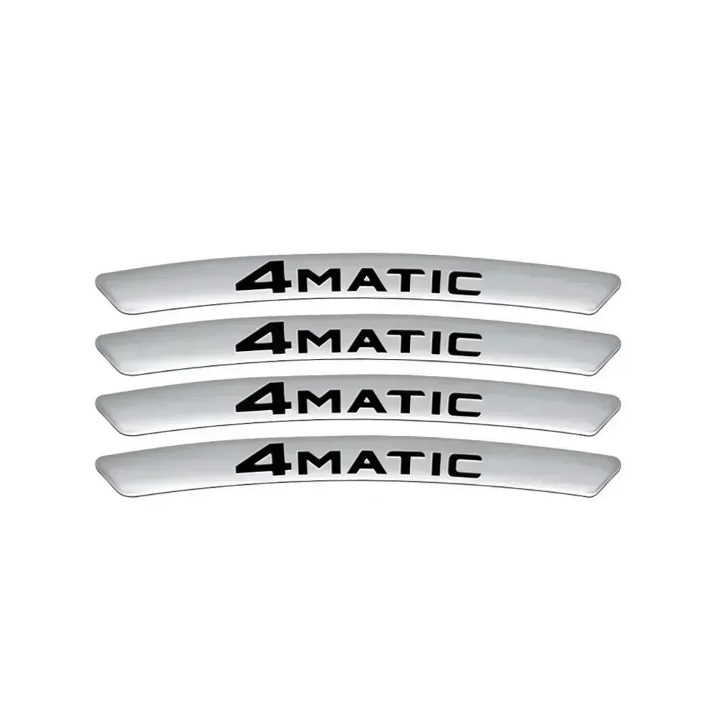 4 Pièces Style Voiture Jante de Roue en Aluminium Autocollant Décalcomanie Pour Mercedes Benz W204 W205 W211 Amg W212 W213 W203 Smart 451 Fortwo W176 W124 BD1