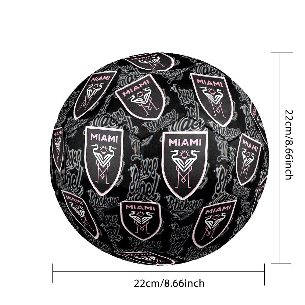 1pc Inter Miami CF Soccer Ball Size 5 Indoor Soccer Ball Fashion Colorful Backyard Game - Great For Sports Fans Gift HE60