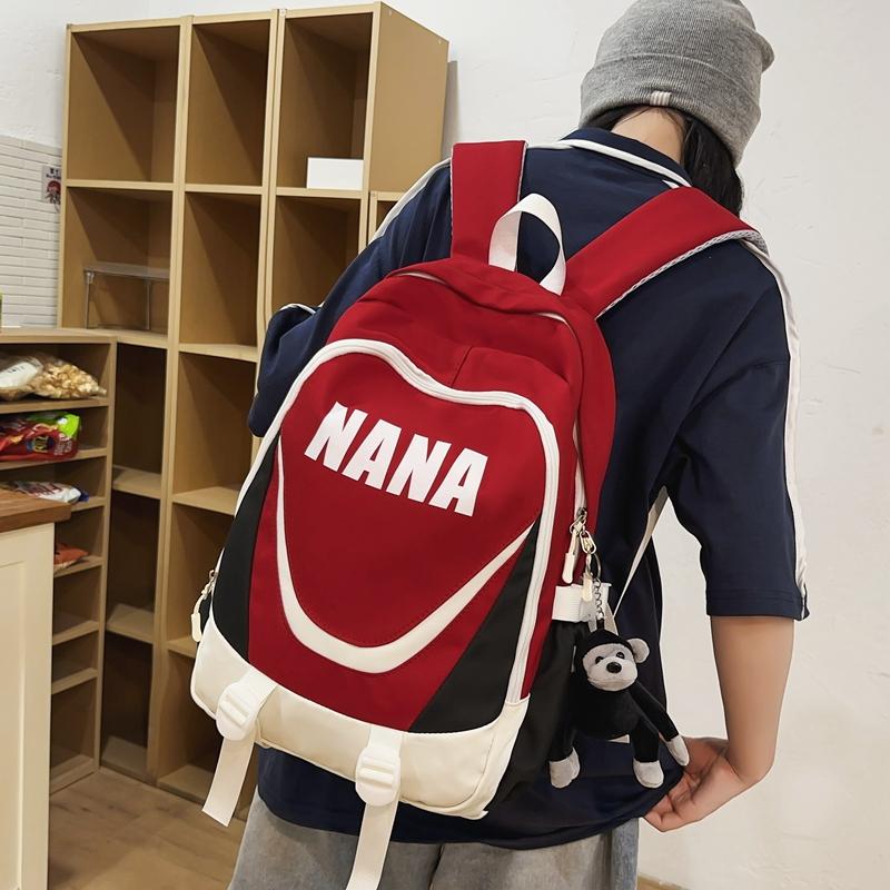 Женский рюкзак с цветными блоками большой вместимости — фото 15