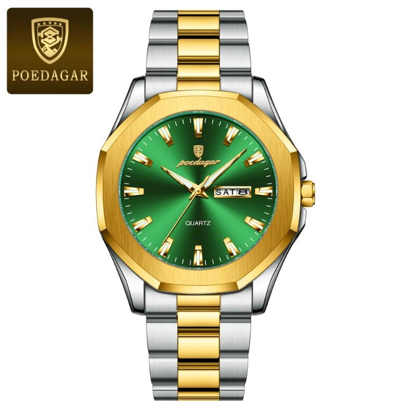Reloj de Pulsera para Hombre de Moda de Marca Superior Nuevo Correa de Acero Cuarzo Impermeable Luminoso