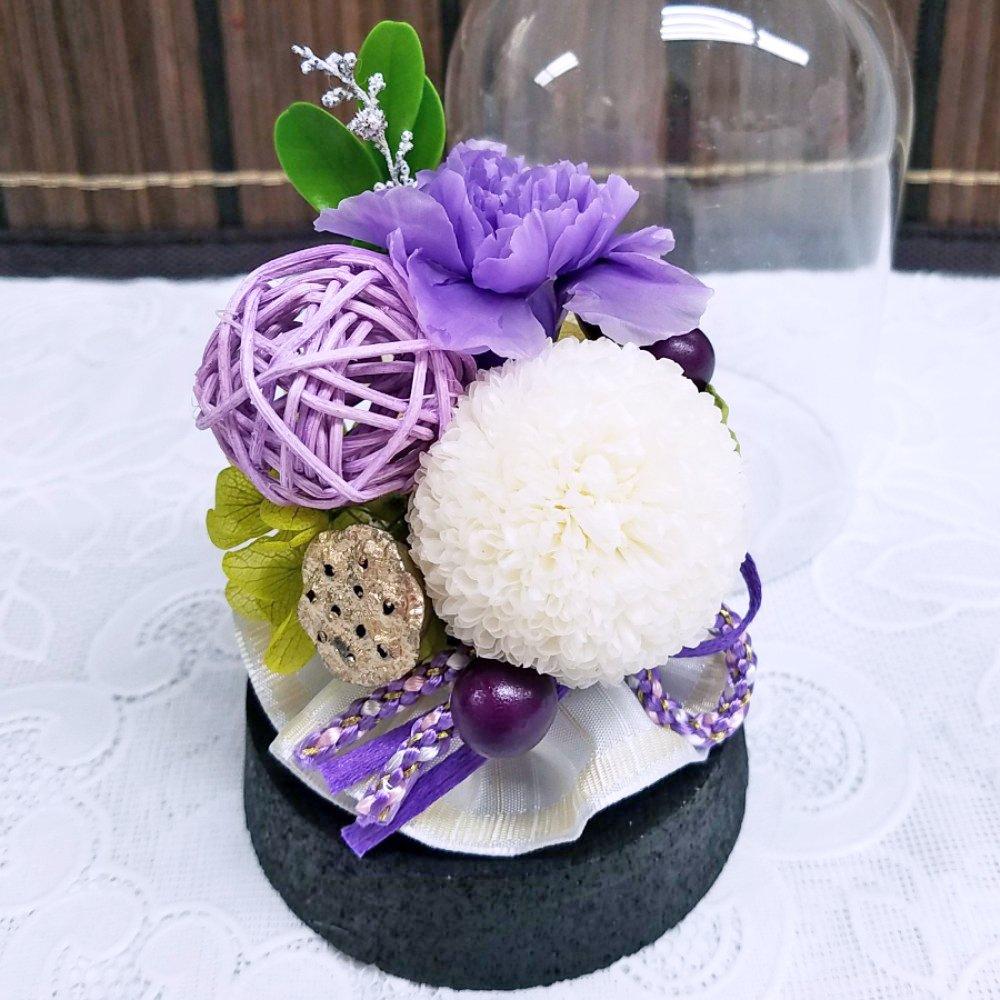 Konzervované květiny Nová sada Shion a kadidla s květinovým vzorem Nabízí květiny ve tvaru korkové skleněné kopule