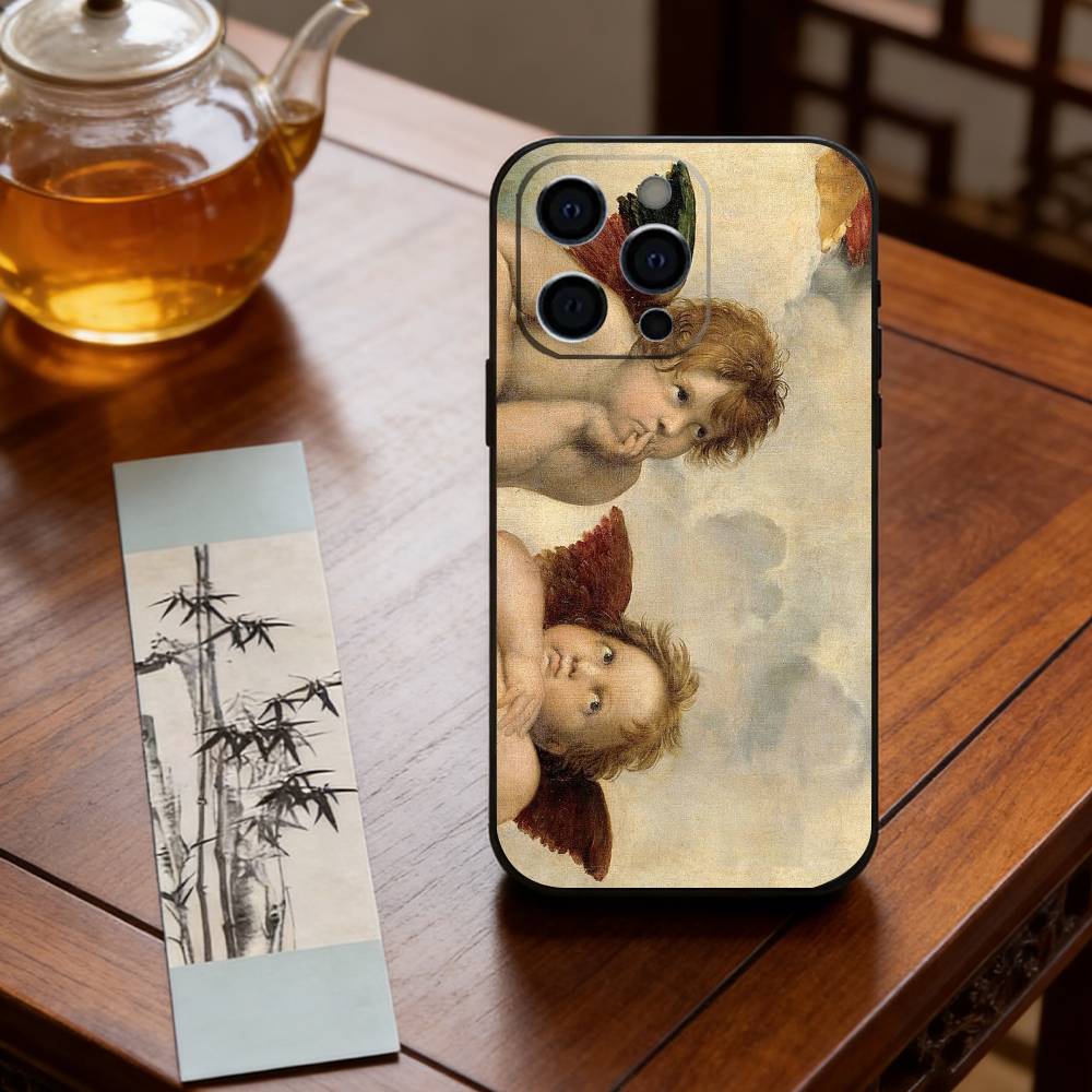 paintings by Raphael Phone Case For iPhone 17, 16,15,14,13,12,11 Plus,Pro Max, Others Soft Black Cover