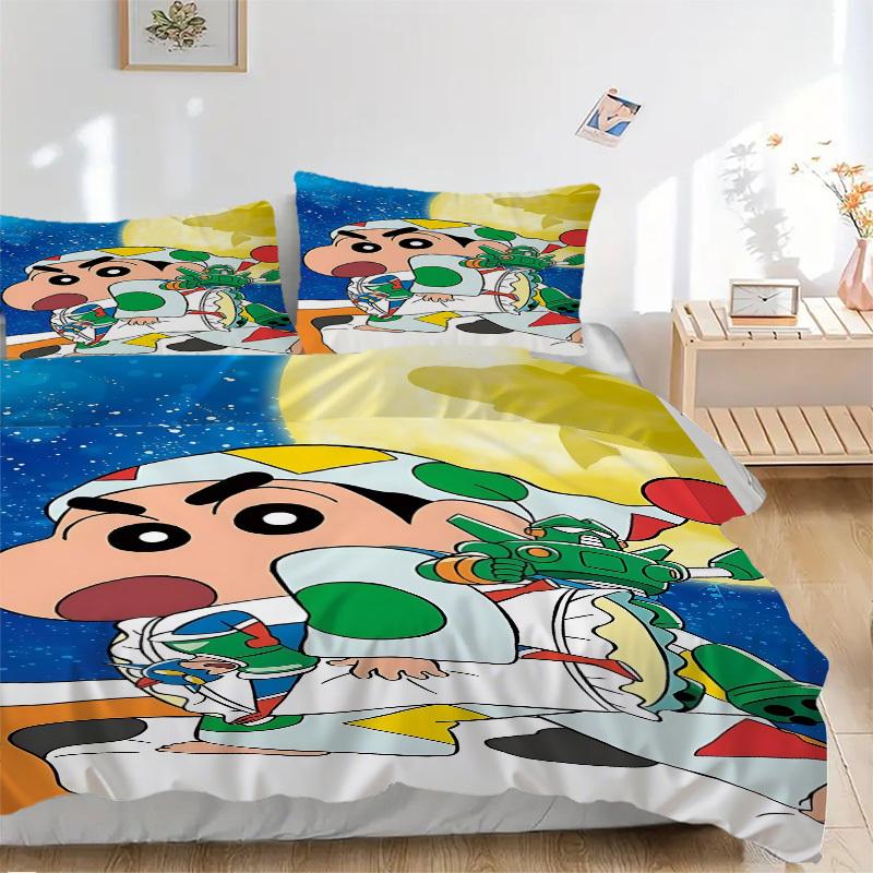 

3pcs Crayon Shin-chan Duvet Cover Set - Soft & Breathable Bedding, Includes 1 Duvet Cover and 1/2 Pillowcases (No Insert) yy251107185 135x200cm