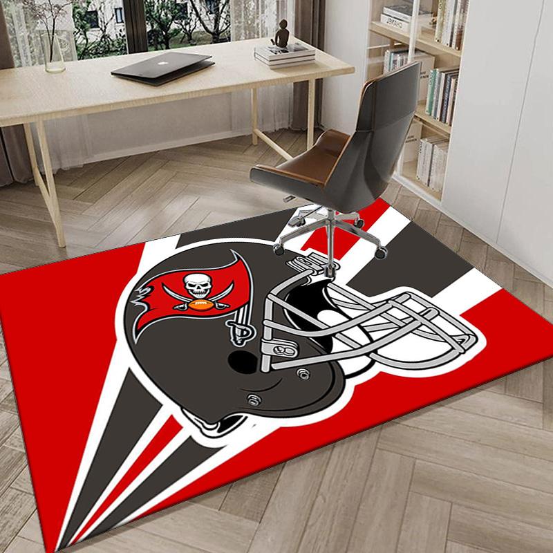 Tampa Bay Buccaneers Helm Bereichsteppich für Büro, Stuhlmatte, Dekorativer Teppich Wohnzimmer Matte, Große Größe Fan Geschenke Weihnachtsgeschenke