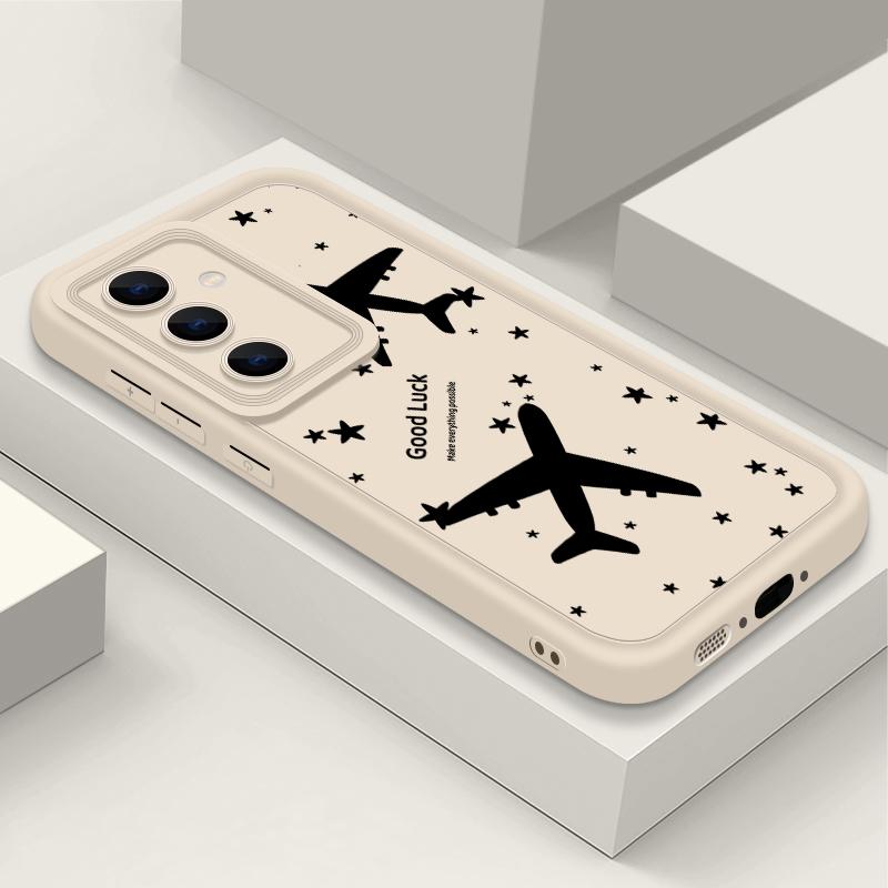 Pentru Samsung S25 Ultra S24 FE S23 S22 A56 A36 A55 A16 A15 A35 Carcase Coajă Imprimeu Avion Silicon Moale Protecție Obiectiv Rezistent la Șocuri TPU Mat Husă Telefon