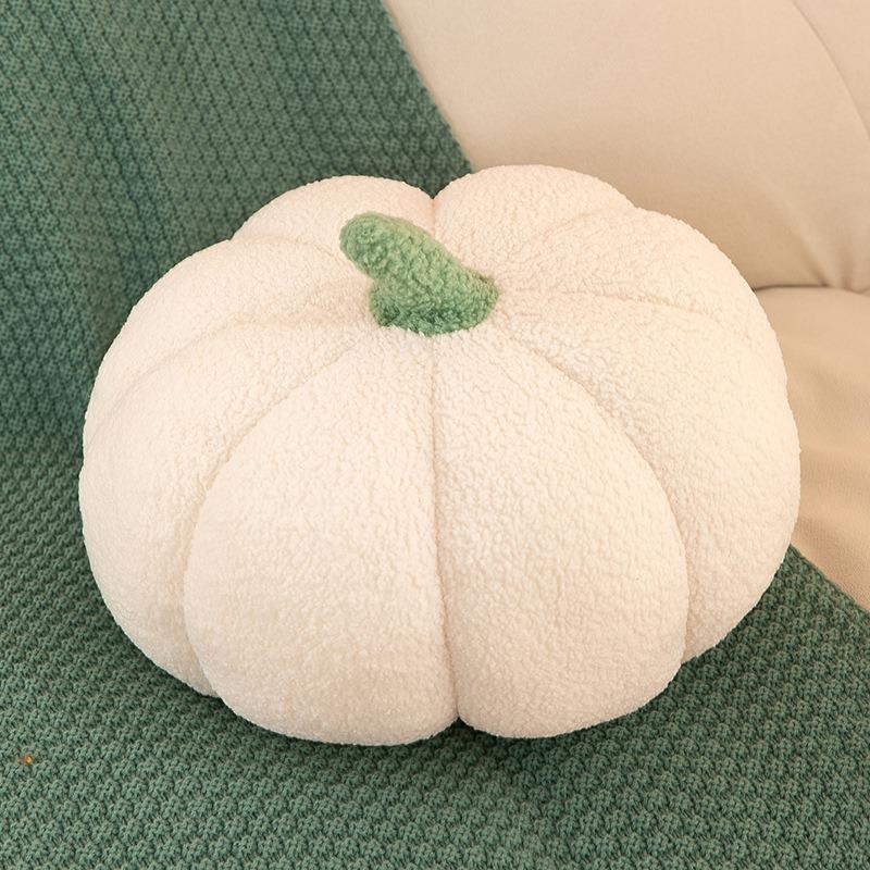 Cute Halloween Pumpkin Plush Throw Pillow Soft Velvet Pillow Cushion Decor