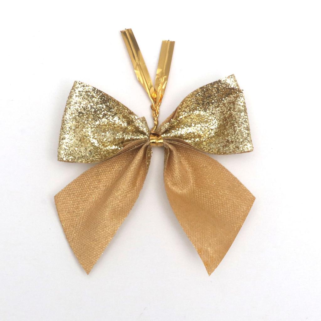 10 Stück Spezieller Glitzer Rosa Glitzer Seide Weihnachtsbaumschmuck Zubehör Schleife Party Geschenkbox Kranz Festival