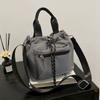 Nylon Drawstring Bucket Bag Women's Versatile Large-capacity Fashion Shoulder Bag Korean Handbag Simple Women's Handbag