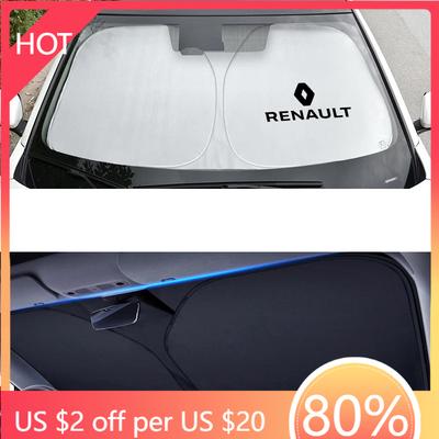Pour Renault 2026 Nouveaux Enjoliveurs Pare-brise de Voiture Protection Solaire Outils Accessoires Auto Pour Renault Megane 2 3 4 Twingo Clio Talisman