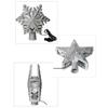 Snowflake Stars Christmas Tree Toppers  Built-in LED Xmas Tree Lighting 3D Glitter Projection Silver Gold Party Decor