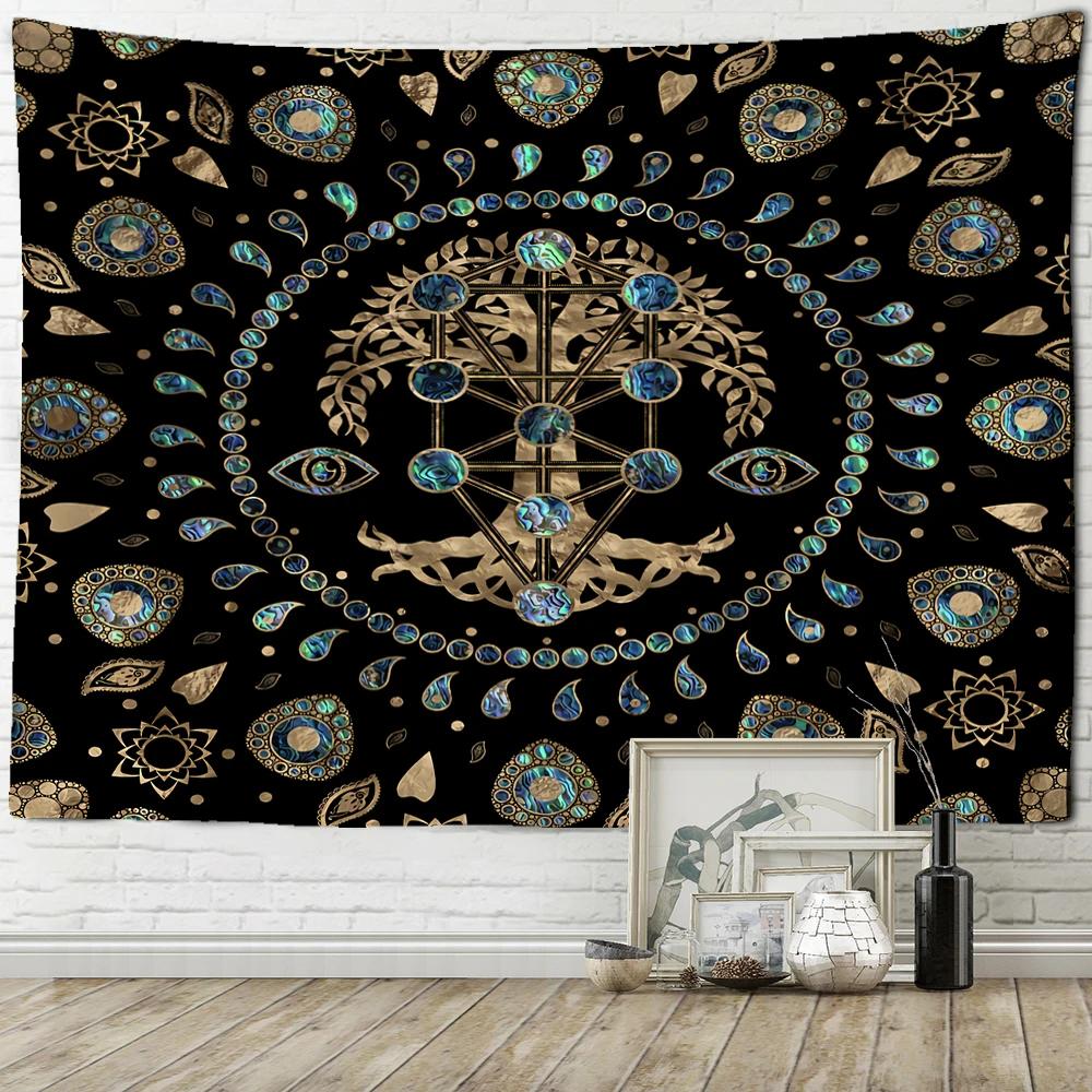 Tree Of Life Tapestry Psychedelic Bohemian Hippie Wall Hanging Backdrop Aesthetic Home Decor for Bedroom Living Room Dorm