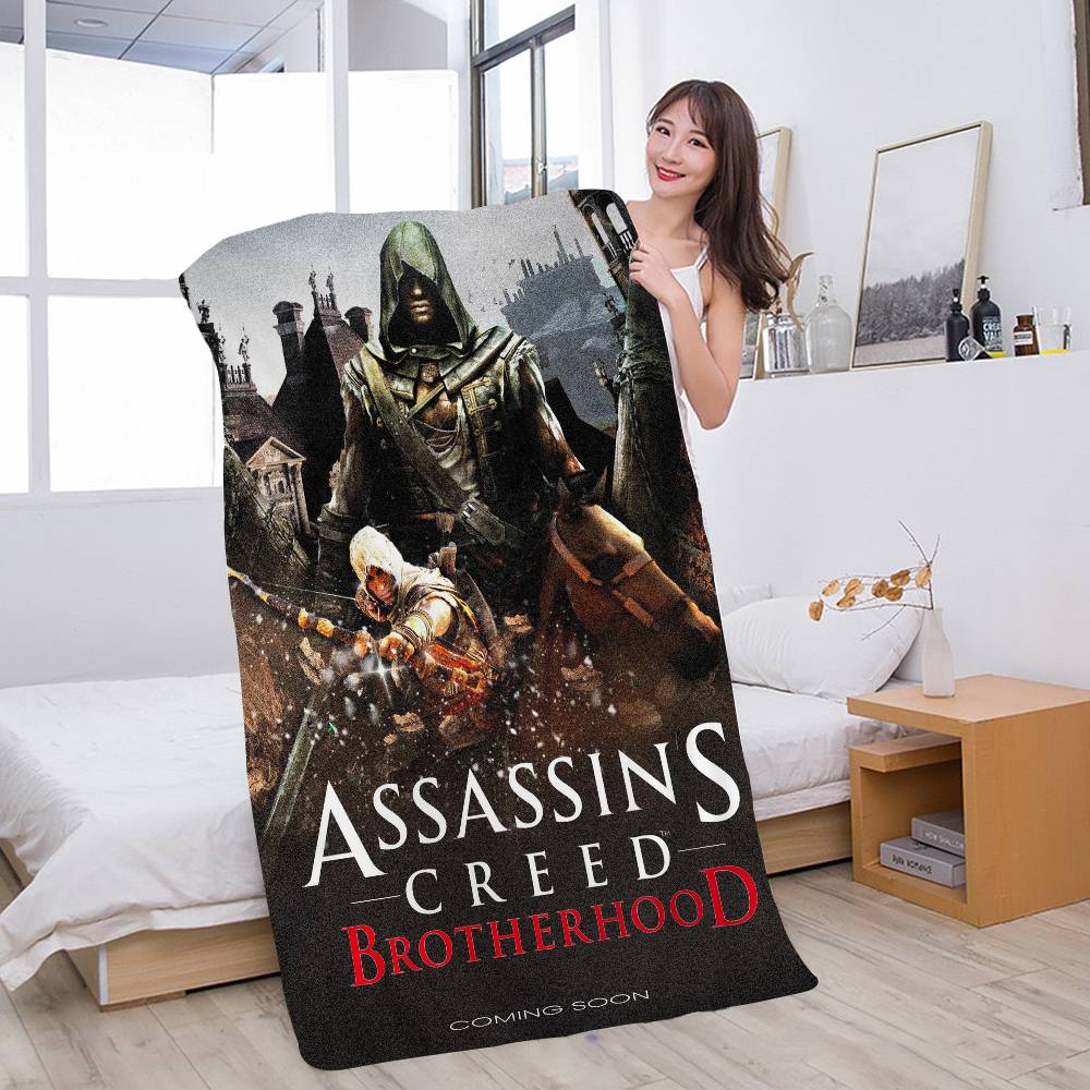 Videospiel A-Assassins Creed Mikrofaserdecke Schnelltrocknende Strandtücher Übergröße Druck Super Saugfähige Pooltuchdecke