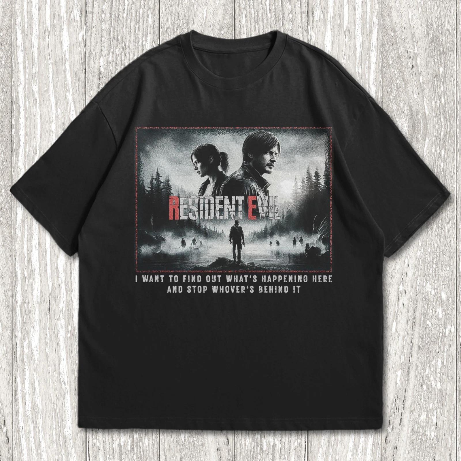Resident Evil Shirt, Horror Video Game Movie T-Shirt, Leon kennedy T-shirt L